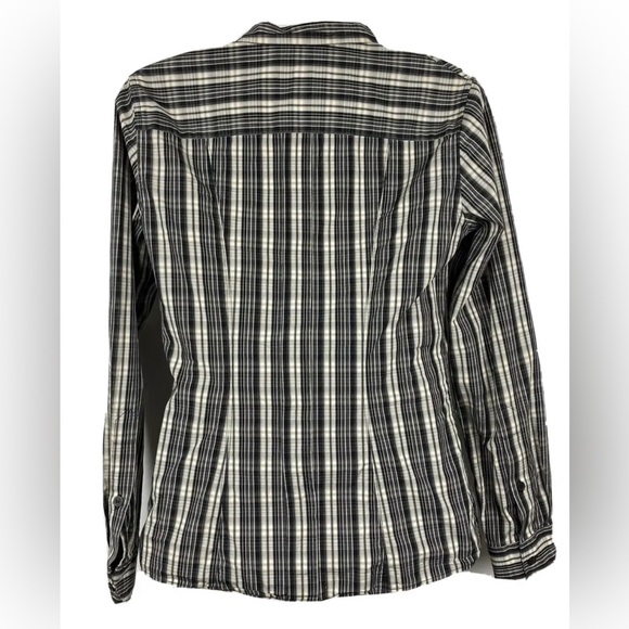 Country Road Women’s Blouse Top Long Sleeve Plaid Gingham Tie Neck Size XS 6 - Picture 2 of 8